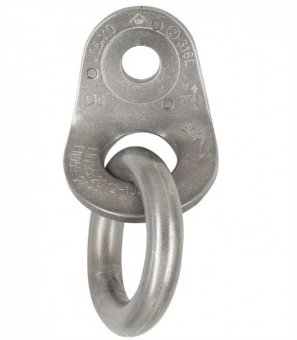 C-Umlenker (Fixe2 + Ring) - Bohrhakenlasche mit Umlenkeinrichtung aus 316L Edelstahl 