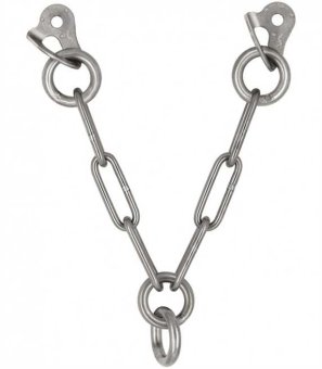 Fixe V-Umlenker - Bohrhakenlasche mit Umlenkeinrichtung aus 316L-Edelstahl 12 mm Bohrung