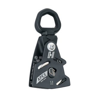 Apex 1.5 Single - Umlenkrolle mit integriertem Wirbel schwarz