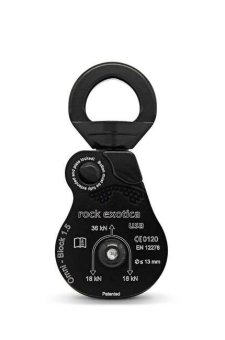 Omni Block 1.5" - Umlenkrolle mit integriertem Wirbel black | single