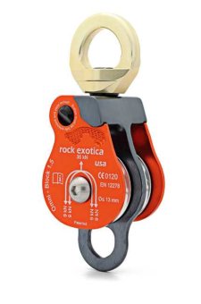 Omni Block 1.5" - Umlenkrolle mit integriertem Wirbel orange | double