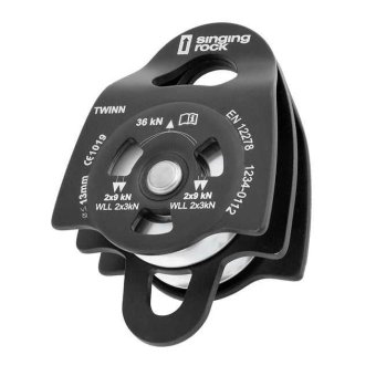 Twin Roll - Umlenkrolle schwarz
