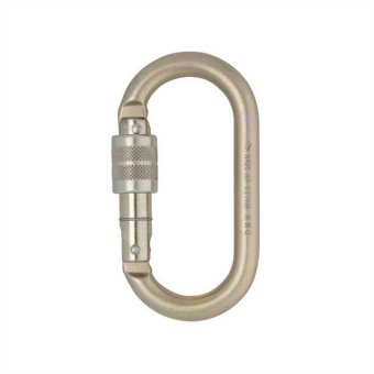 10mm Steel Oval - Karabiner Screw-Lock
