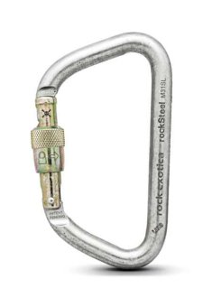 rockSteel - Karabiner clear | Screw-Lock