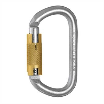 Stahl Oval - Karabiner Tri-Lock | silber