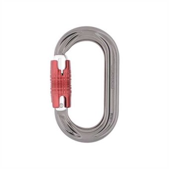 PerfectO - Alukarabiner Twist-Lock | titanium/red
