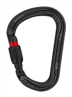 William - Alukarabiner Screw-Lock | schwarz