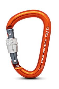 Pirate - Alukarabiner orange | Screw-Lock