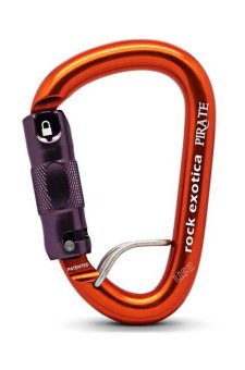 Pirate - Alukarabiner orange | WireEye Auto-Lock