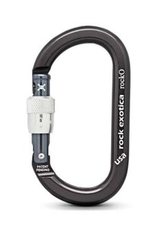 rockO - Karabiner grey | Screw-Lock