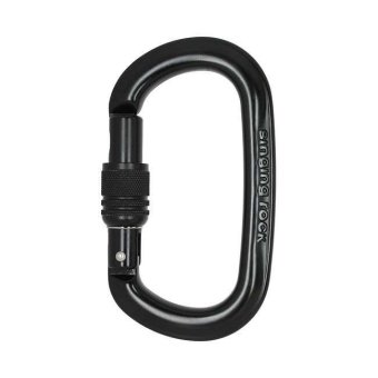Oval Ozone - Karabiner Screw-Lock | schwarz