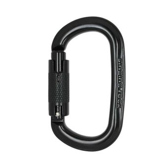 Oval Ozone - Karabiner Twist-Lock | schwarz