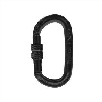 OXY (Oval Aluminium) - Karabiner Screw-Lock | schwarz