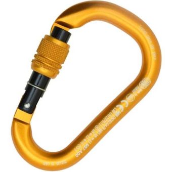 HMS Napik - Karabiner orange/schwarz | Screw-Lock