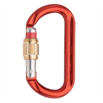 OVALO GI Schraubverschluss - Aluminiumkarabiner rot