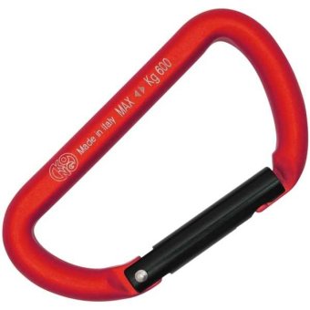 Mini D - Materialkarabiner rot/schwarz