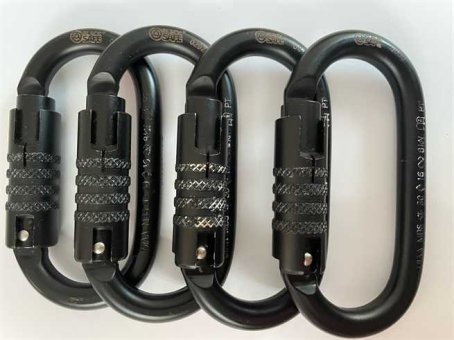 B-Ware Oval Steel - Stahlkarabiner Trilock 