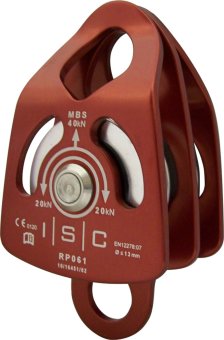 Small Double Pulley RP061 - Umlenkrolle mit Lasche (UK) 