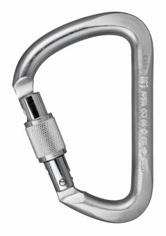 Stahlkarabiner D - Karabiner Screw-Lock | silber