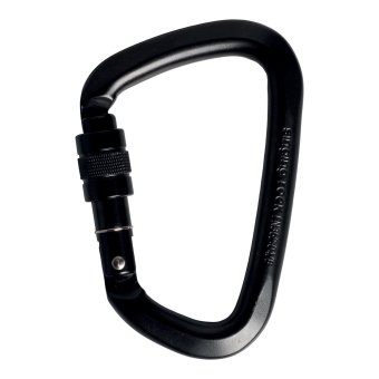 D Steel Connector - Stahlkarabiner Screw-Lock | schwarz