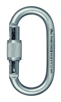 Total Oval - Stahlkarabiner Screw-Lock | silber