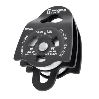 Twin Roll - Umlenkrolle schwarz