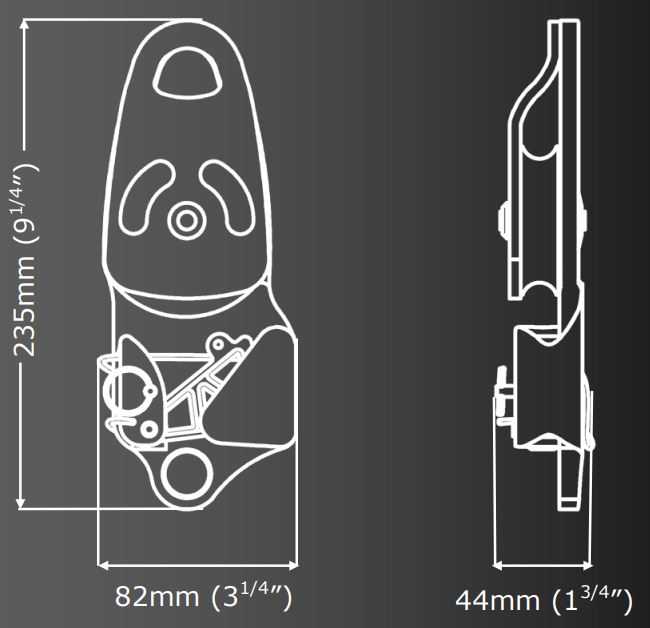 Double Progress Capture Pulley Non Locking RP703 Rettungsrolle mit integrierter Klemme